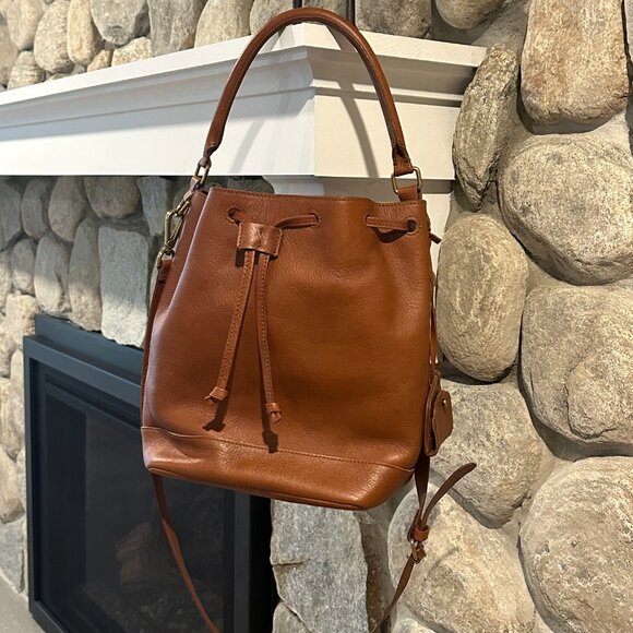 Madewell Leather Lafayette Bucket Bag Crossbody NWT - Picture 9 of 12